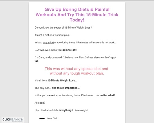 15 Minute Weight Loss 15 Minute Weight Loss